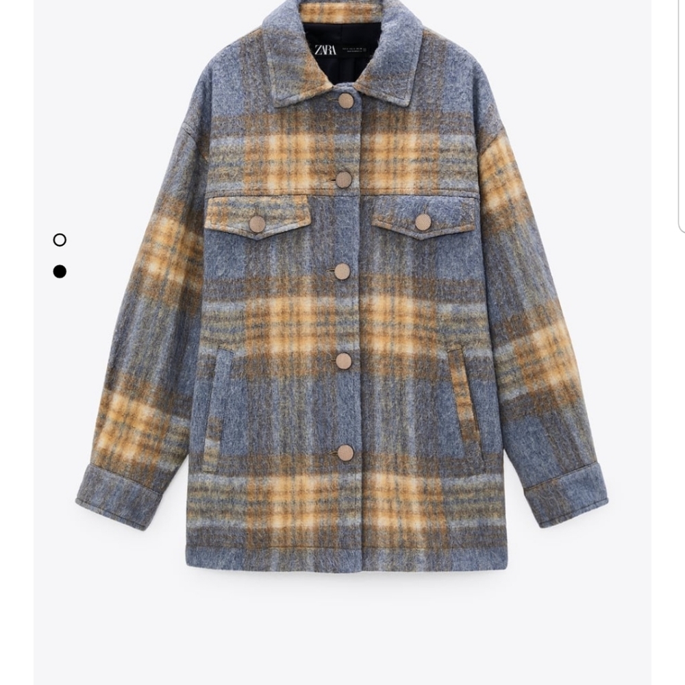 Zara wool plaid OVERSHIRT